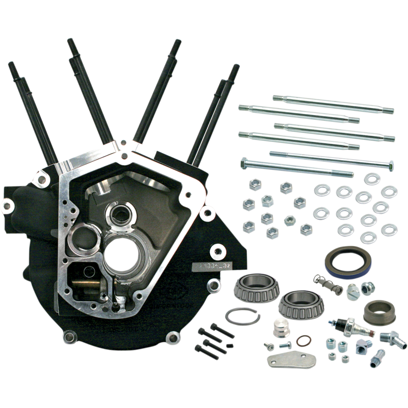 S&S CYCLE 92-99 EVO BLACK STANDARD BORE ENG CASES 31-0055