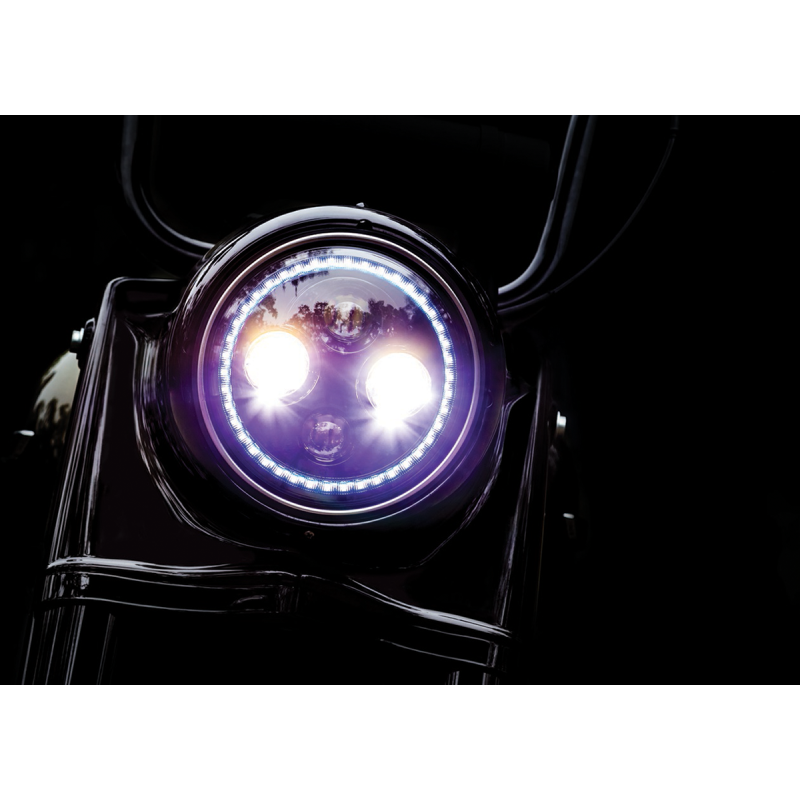 KURYAKYN HEADLIGHT PRISM +7" BLK PN 2478- KUR2478