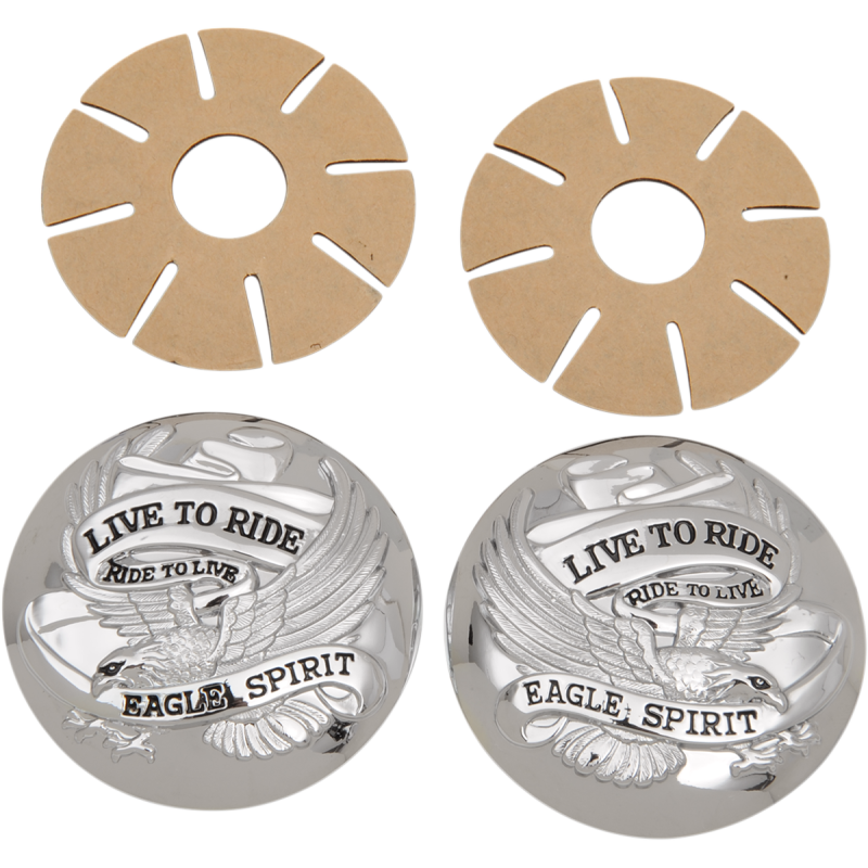 DRAG SPECIALTIES 73-18 LIVE TO RIDE CHROME GAS CAP CVR PR DS-390126
