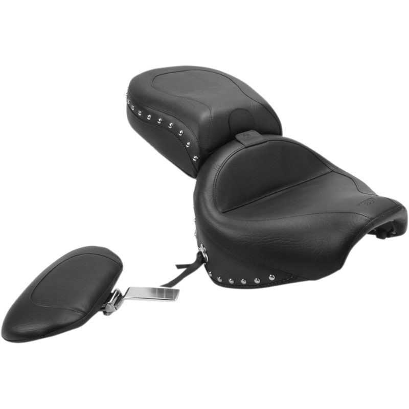 MUSTANG SEAT WIDE TOURING W DBR & REAR PASS BLK STUD YAM RDSTAR99-15 79190