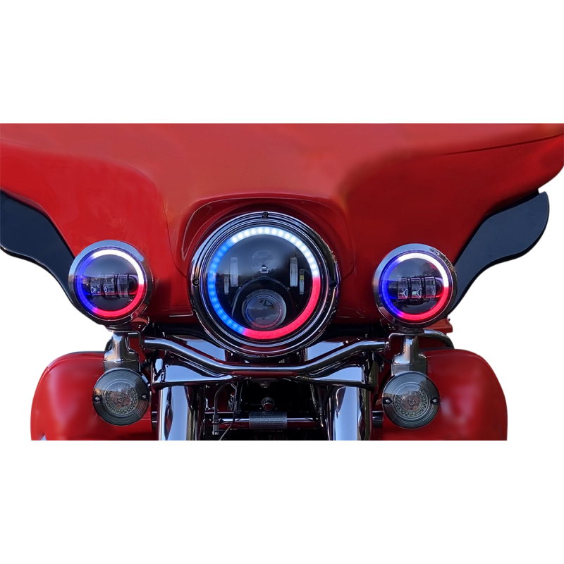 CUSTOM DYNAMICS HEADLAMP 7" PRGLW HALO B PG-7-13-B