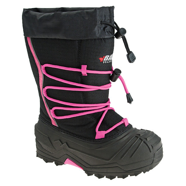 BAFFIN YOUNG SNOGOOSE BOOTS YOUTH 12 BLACK/PINK EPIC-Y003-BAP-12