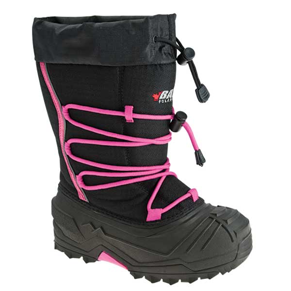 BAFFIN YOUNG SNOGOOSE BOOTS YOUTH 4 BLACK/PINK EPIC-J003-BAP-4