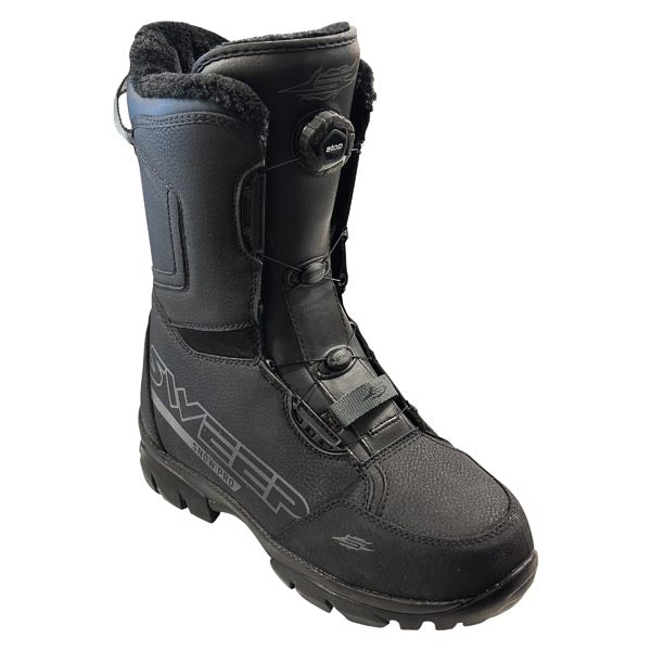 SWEEP UNISEX SNOW PRO TOURING SNOWMOBILE BOOTS BLACK 6 MEN/8 WOMEN SNOWPRO06