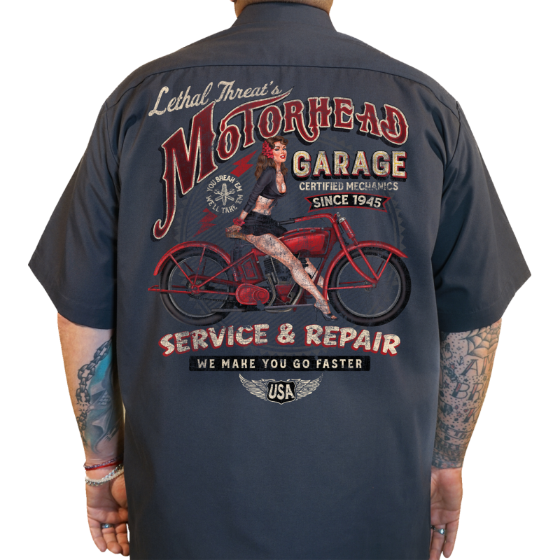 LETHAL THREAT SHRT MTRHEAD GARG GY 2XL DG60177XXL