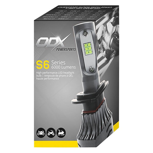 ODX LED BULB S6 6000 LUMENS H4 QTY 1 ODX LEDS6-H4
