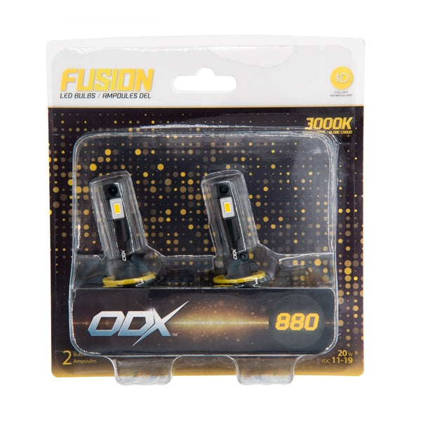 ODX BULB LED FUSION SERIES 880 YE QTY2 ODX LEDFUSIONYL-880