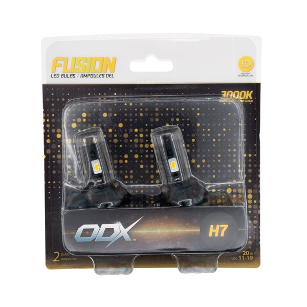 ODX BULB LED FUSION SERIES H7 YE QTY2 ODX LEDFUSIONYL-H7