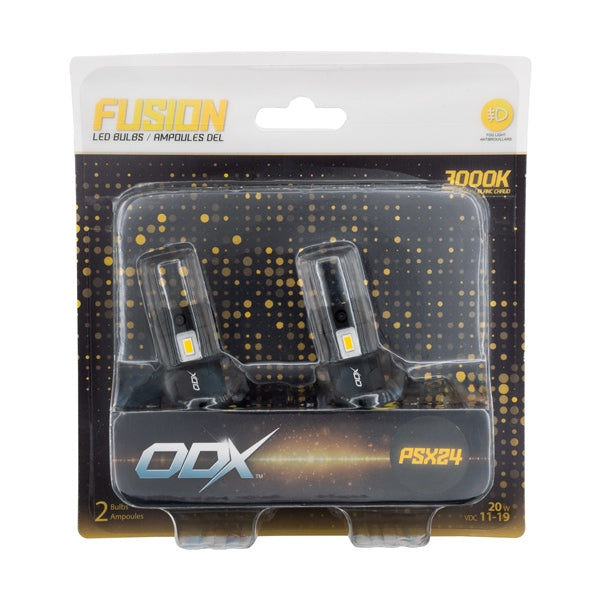 ODX BULB LED FUSION SERIES PSX24 YE QTY2 LEDFUSIONYL-PSX24W