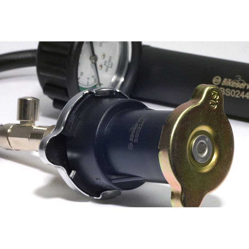 BIKE SERVICE COOLING SYSTEM  RADIATOR PRESSURE TEST BS0244