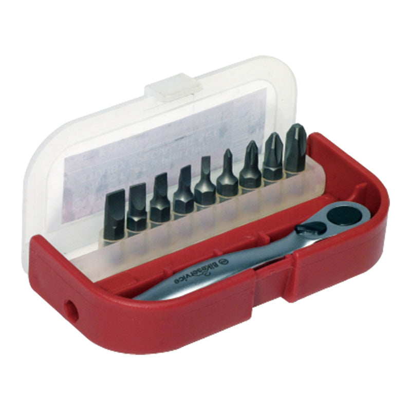 BIKE SERVICE 10PCS FLAT  PHILLIPS BIT SET BS6005