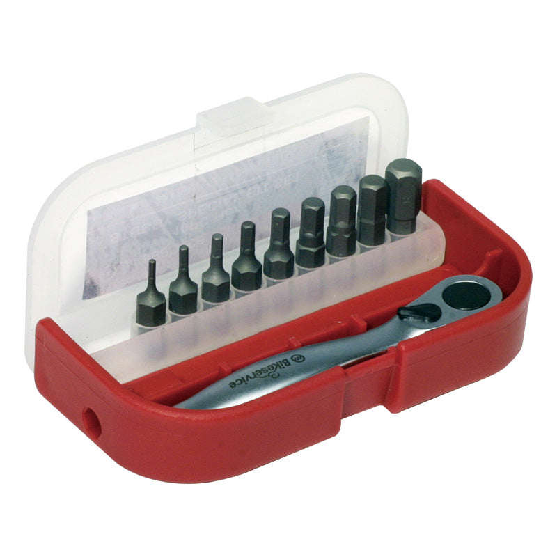 BIKE SERVICE 10PCS HEX BIT SET BS6006