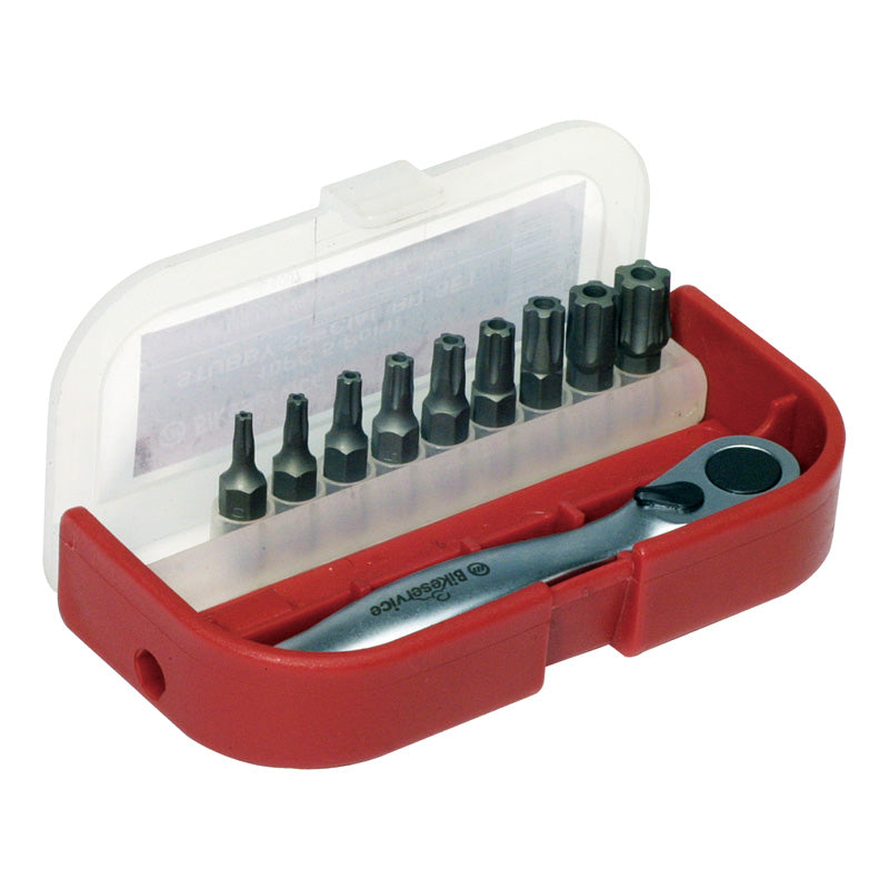 BIKE SERVICE 10PCS 5-POINT STUBBY BIT SET BS6007