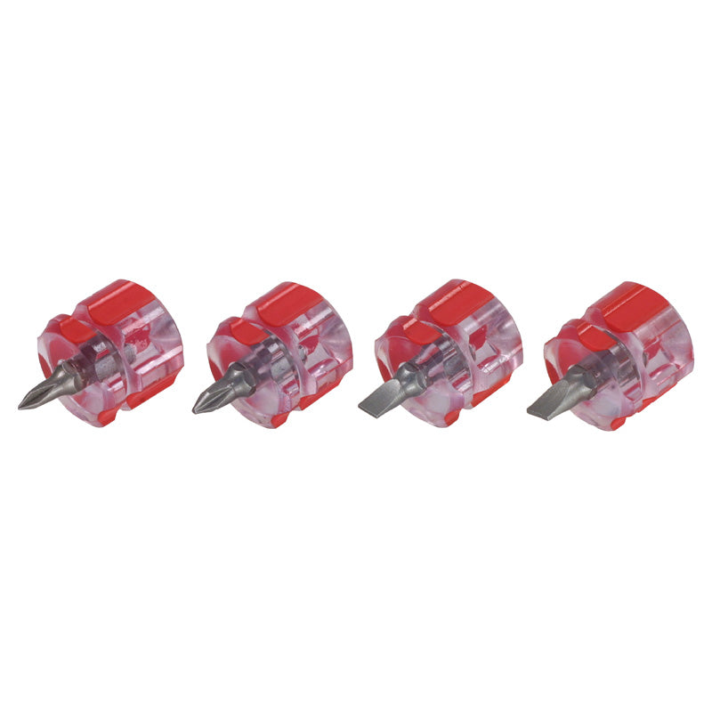 BIKE SERVICE 4PCS SUPER STUBBY SCREWDRIVER SET BS9621