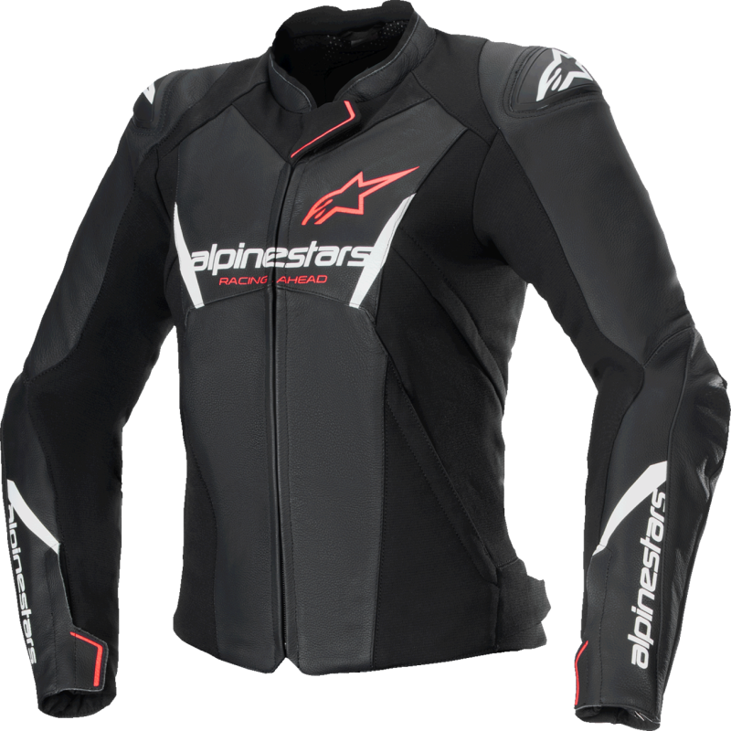 ALPINESTARS (ROAD) JACKET STELLA FSTR V3 LTHR BLK/WHT/CRL 50 3113625-1781-50