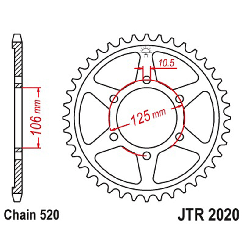 JT SPROCKETS SPR.41T TRIUMPH 660 DAYTONA/TIGER/TRIDENT OE JTR2020_51
