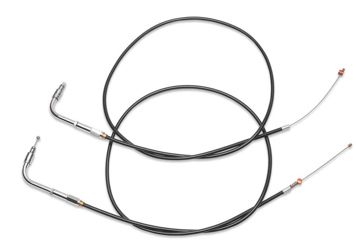 BARNETT 02-06 FLHT/X/R BLK THROTTLE CABLE +6 101-30-30018-06