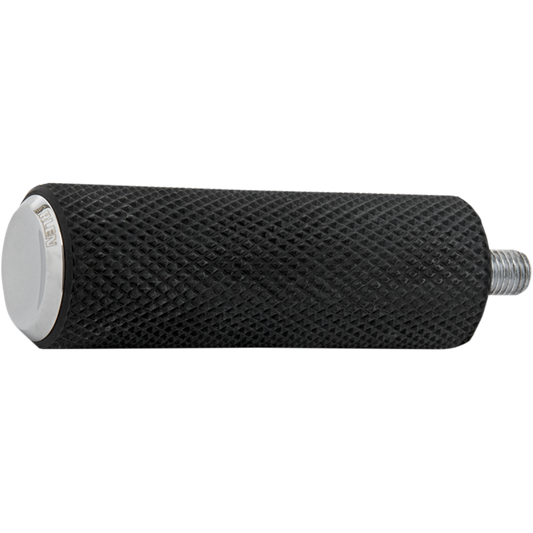 ARLEN NESS BRAKE/SHIFT PEG KNURLED RUBBER CHR 07-926
