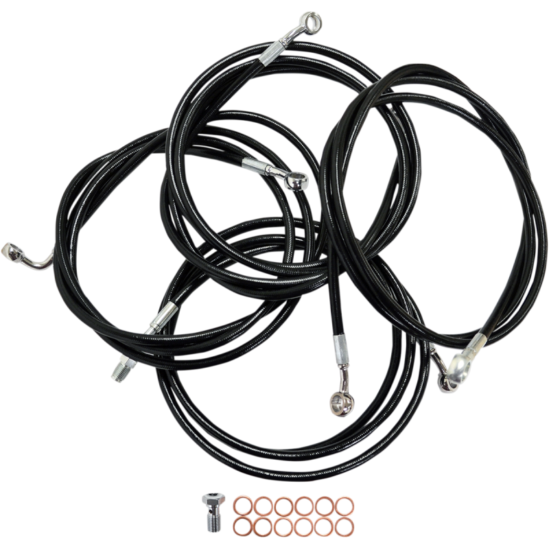 LA CHOPPERS 14-16 FLHT BLK ABS 12-14" CABLE KIT LA-8052KT-13B