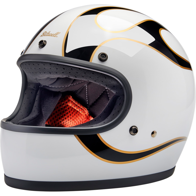 BILTWELL GRINGO WHITE/BLACK FLAME SM 1002-561-502