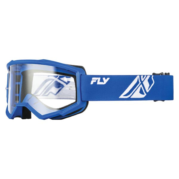 FLY RACING FOCUS GOGGLES BLUE/BLACK FRAME CLEAR LENS 37-51162