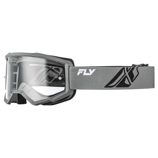FLY RACING FOCUS GOGGLES GREY/BLACK FRAME CLEAR LENS 37-51168