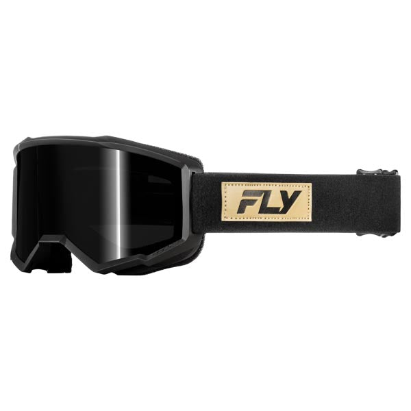 FLY RACING FOCUS SAND GOGGLES BLACK/TAN FRAME DARK SMOKE LENS 37-51140