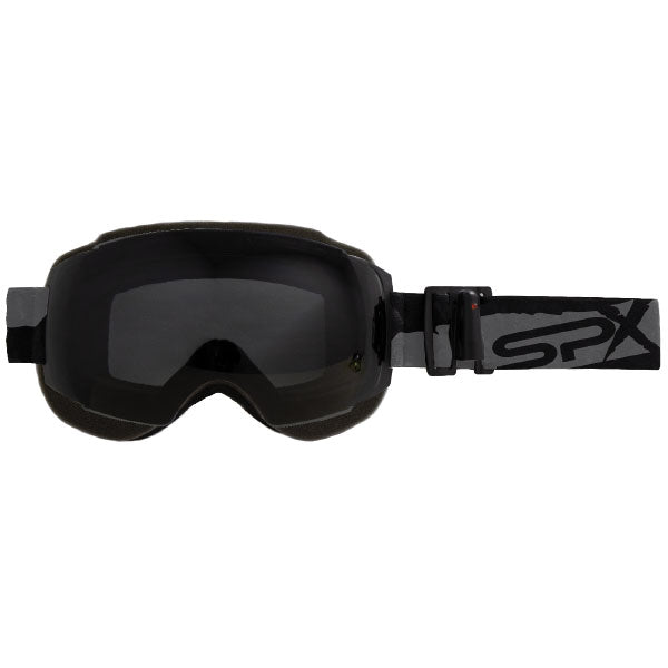 SPX MAGNETIC HEATED SNOW GOGGLE BLACK FRAME SMOKE ELECTRIC LENS 420-6500E