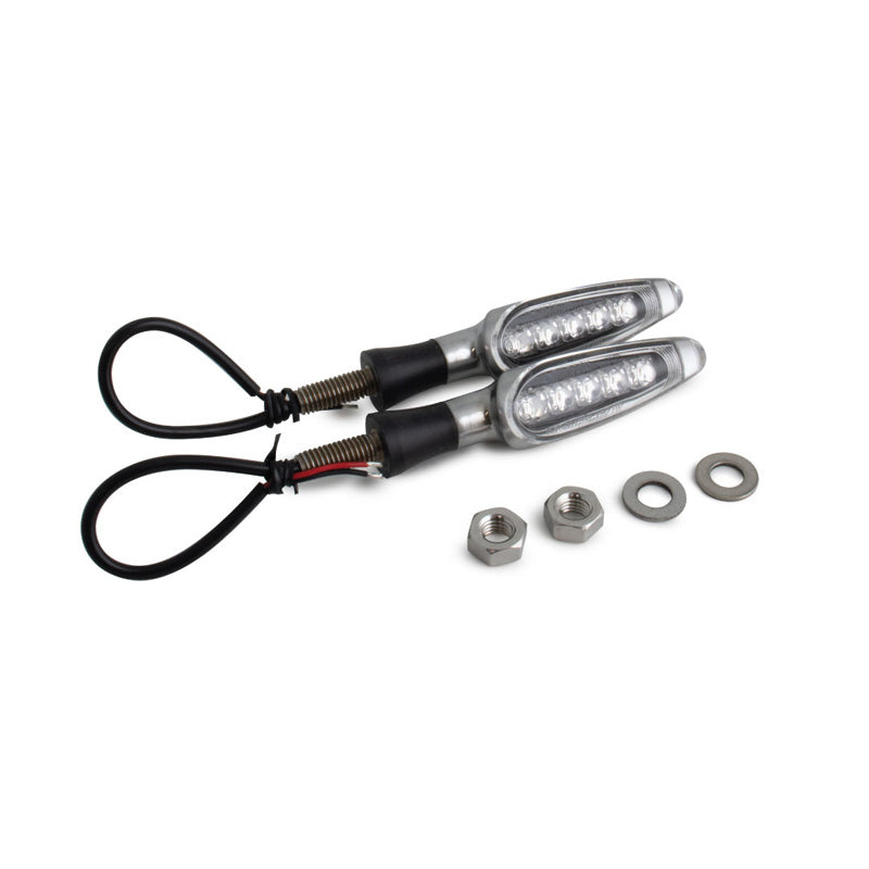 KOSO CHROME INDICATOR LIGHTS  (PAIR) HE015M12