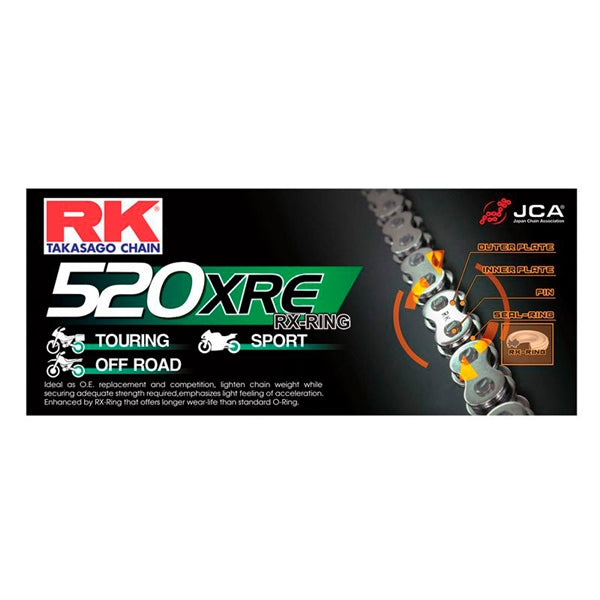 RK EXCEL 520XRE 132L NATURAL RK CHAIN 520XRE-132