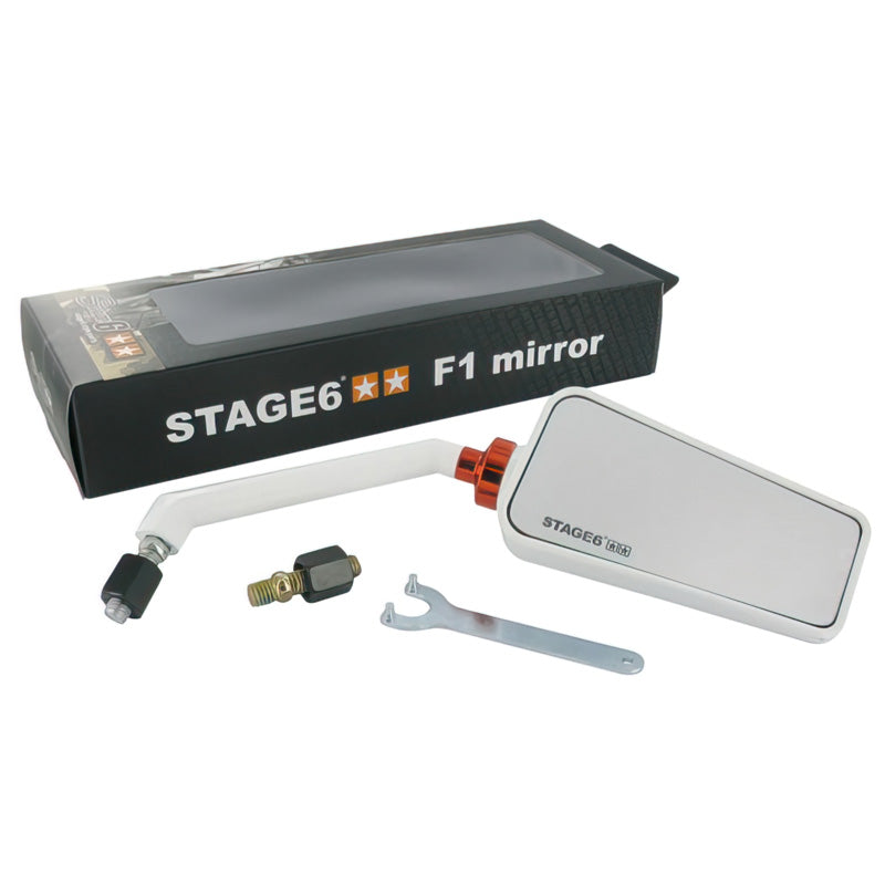 STAGE 6 F1 MIRROR RIGHT WHITE 8MM S6-SSP630-2R_WH