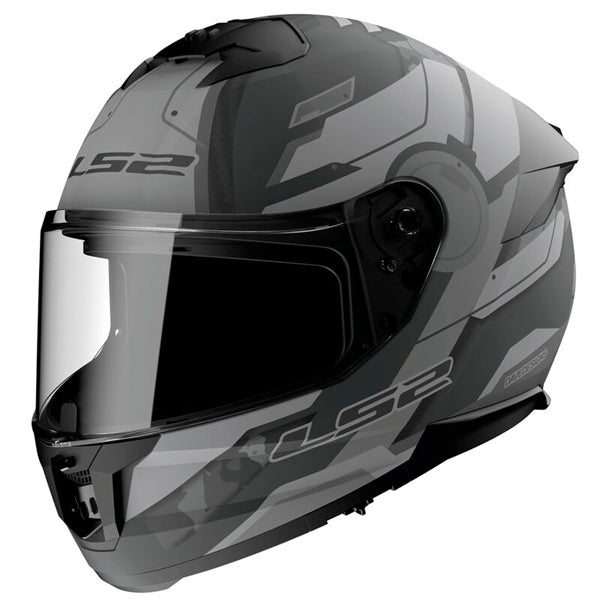 LS2 HELM STREAM II SHADOW W/SUNV LGY S 808-1102