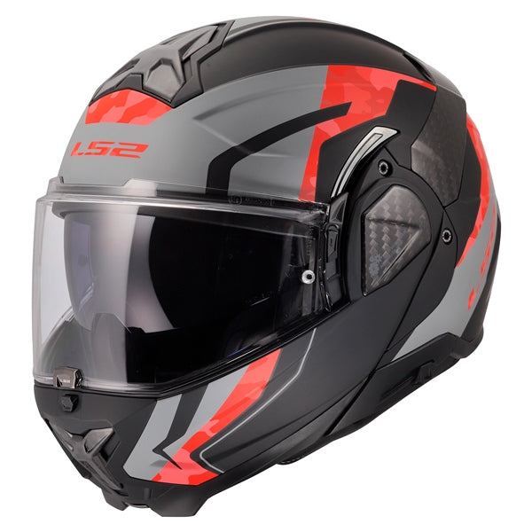 LS2 HELM ADVANT II GLIDE MAT BK/GY/RD 3XL 910-4547
