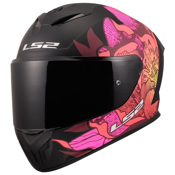 LS2 HELM RAPID III POPPIES II MAT BK/PI L 820-0118