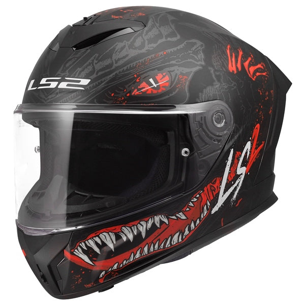 LS2 HELM RAPID III KAIJU II MAT BK/RD/WH S 820-0132