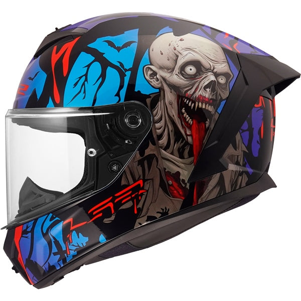 LS2 HELM RAPID III ZOMBIE II BK/RD/BL 2XL 820-0144