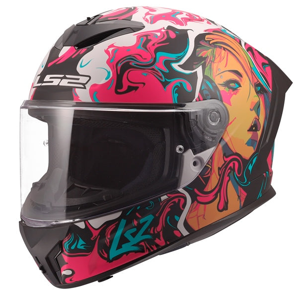 LS2 HELM RAPID III CYBERG MAT PR/CYAN 2XS 820-0178
