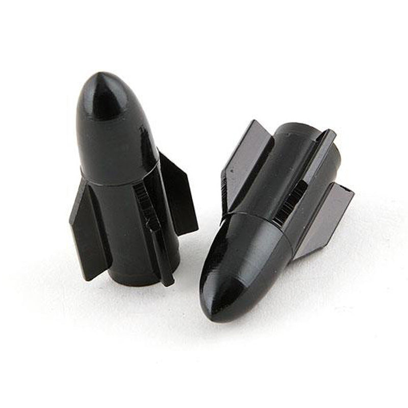 STR8 VALVE CAPS STR8 ROCKET BLACK STR-545_50_BK
