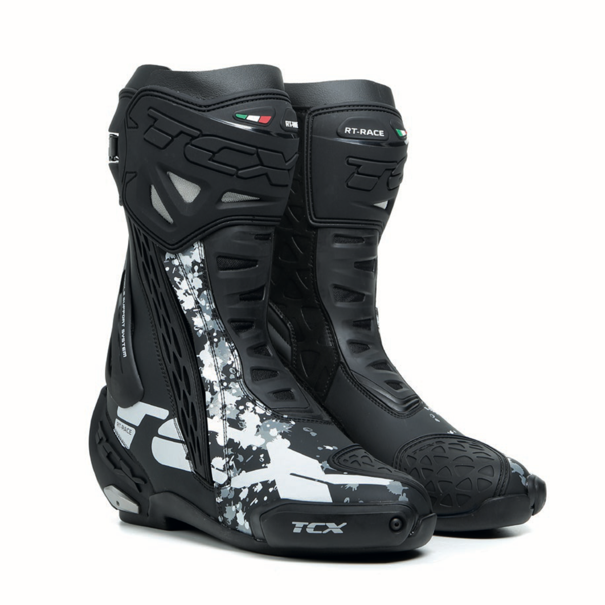 TCX BOOTS RT-RACE BLACK/WHITE/GREY 42 7669-NBGR-42