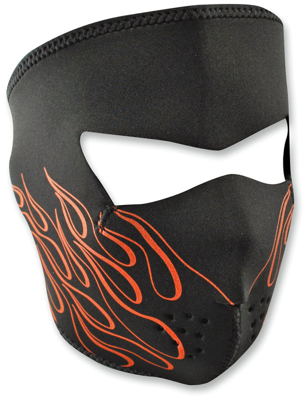 ZAN HEADGEAR ORANGE FLAME NEOPRENE FACE MASK WNFM045