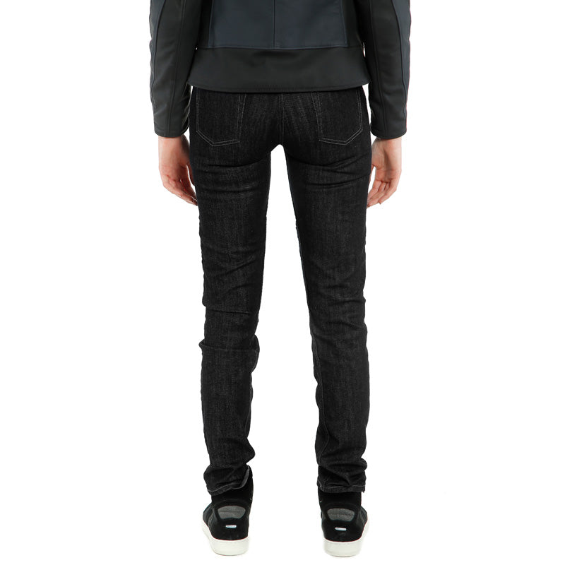 DAINESE DENIM SLIM LADY TEX PANTS BLACK 2755154-001-27