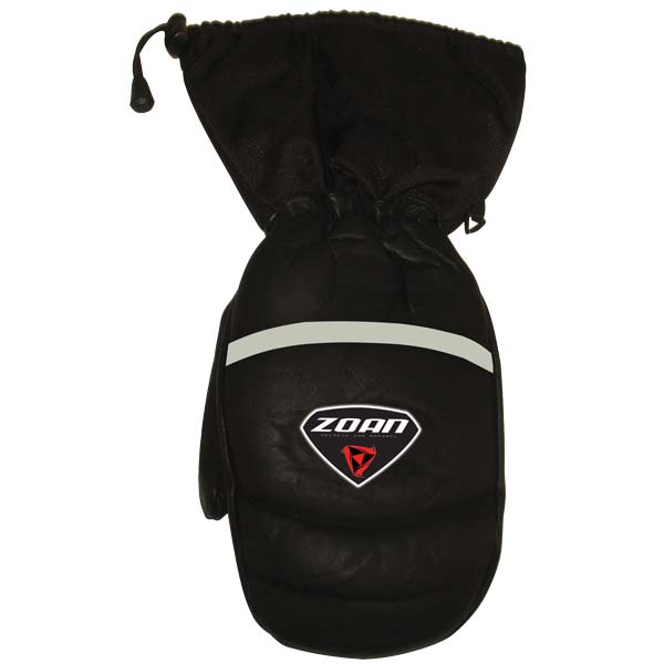 ZOAN LEATHER POLAR MITTS LARGE BLACK 430-0026