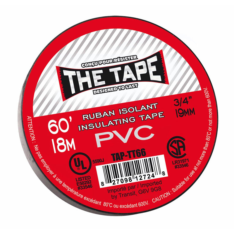 ITL INSUL.ELEC.TAPE PVC 19MM X 18M (3/4'X60') 10PCS 4301001