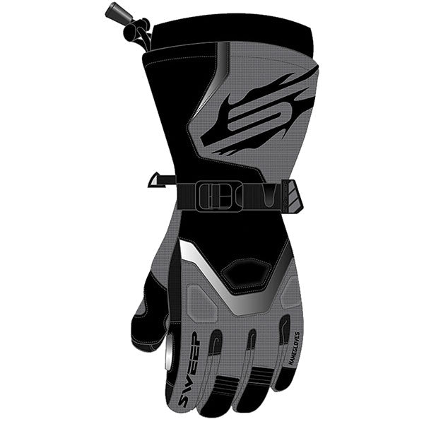 SWEEP MEN'S RECON GLOVES 2XL BLACK/GREY CGREC-028-12