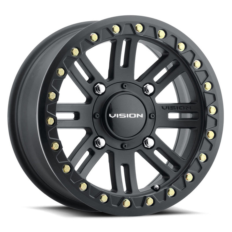 VISION WHEELS UTV WHEEL MANX 2 B/L 14X7 4/110 (4.4+2.6) SATIN BK 356BL147110SBBR44