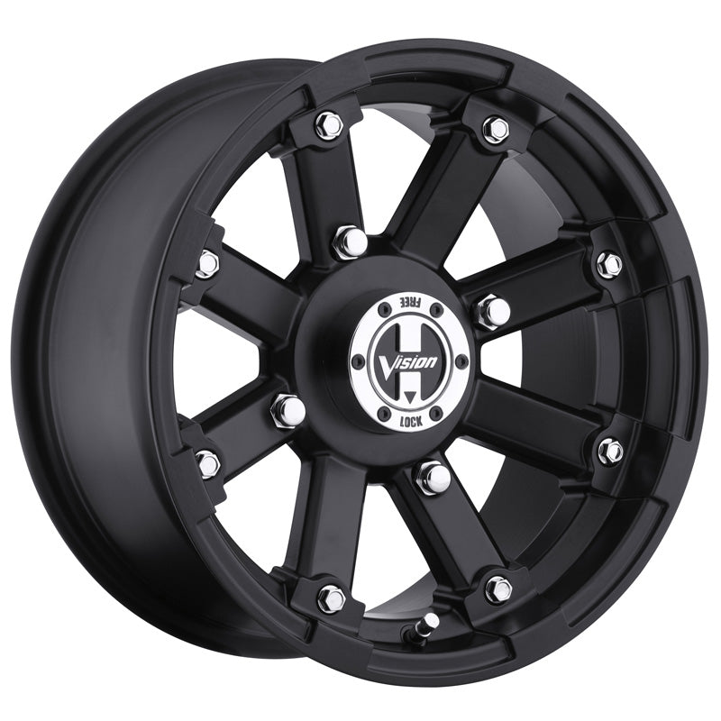 VISION WHEELS UTV WHEEL LOCK OUT 12X7 (4+3) 4/110 MATTE BLACK 393-127110MB4