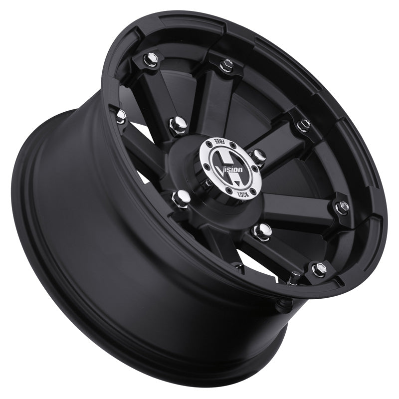 VISION WHEELS UTV WHEEL LOCK OUT 12X7 (4+3) 4/110 MATTE BLACK 393-127110MB4