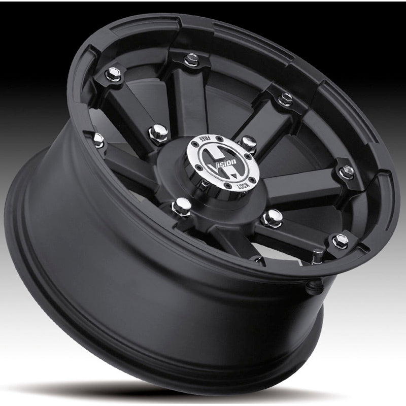 VISION WHEELS UTV WHEEL LOCK OUT 12X7 (4+3) 4/110 MATTE BLACK 393-127110MB4