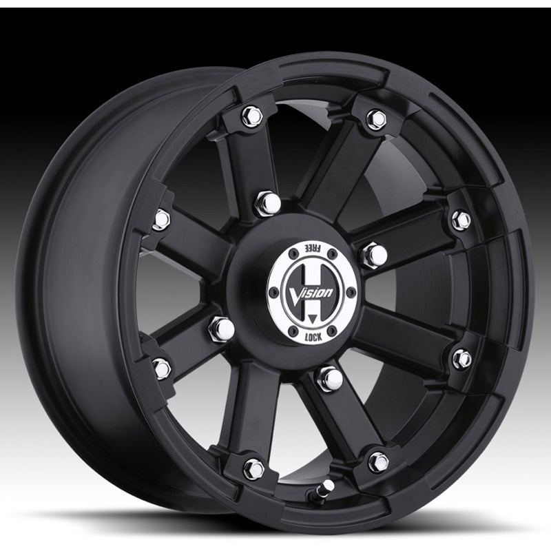 VISION WHEELS UTV WHEEL LOCK OUT 12X7 (4+3) 4/110 MATTE BLACK 393-127110MB4