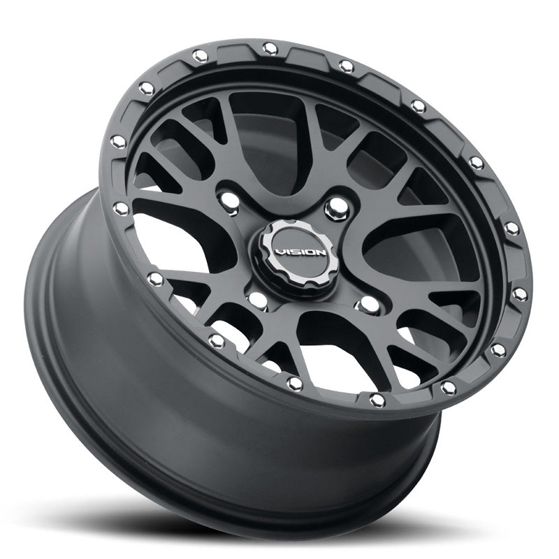 VISION WHEELS UTV WHEEL ROCKER 14X7 4/110 (4.4+2.6) SATIN BLACK 545-147110SB44
